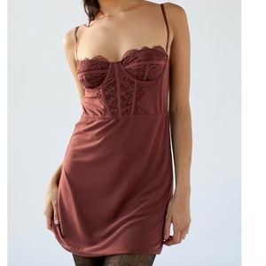 UO Modern Love Bustier Corset Sexy Night Club Love Hot LBD Chic Glam Mini Dress